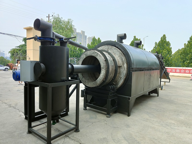 Rotory type sawdust wood chips coconut shells carbonization furnace