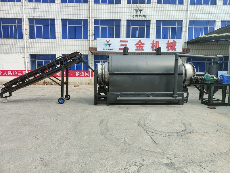 Rice husk rotory type carbonization machine