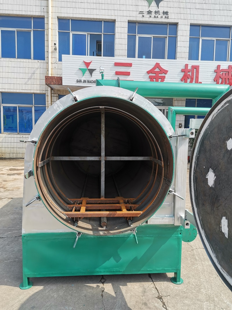 Horizontal industrial horizontal airflow wood charcoal carbonization furnace china sawdust charcoal making machine