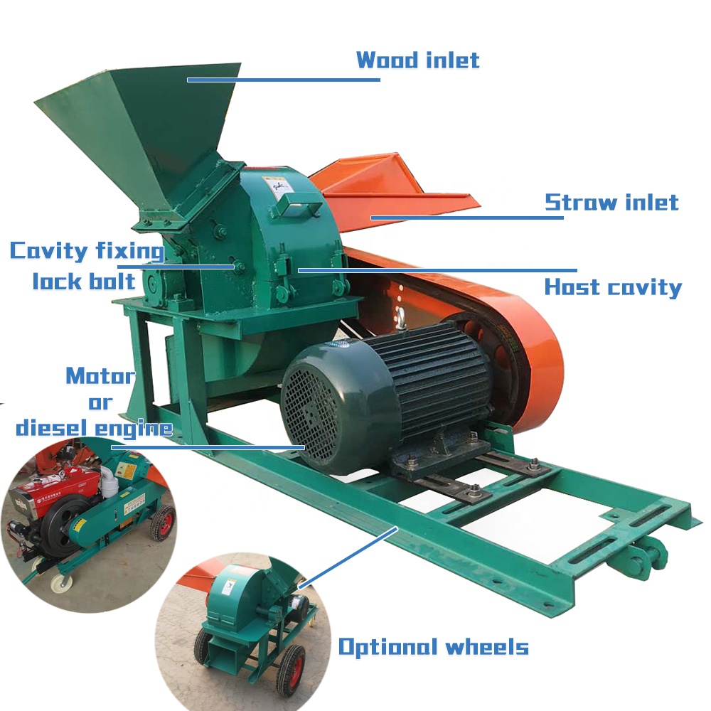Multifunctional wood grinder sawdust machine