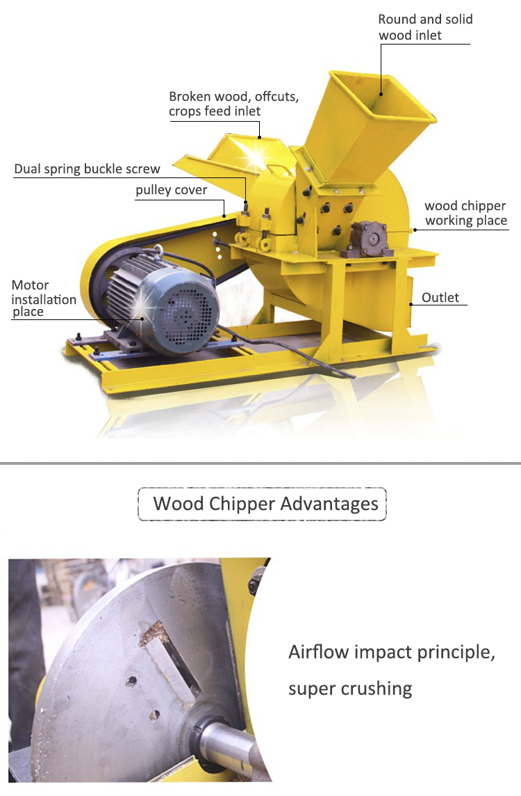 wood chipper machine for producing sawdust