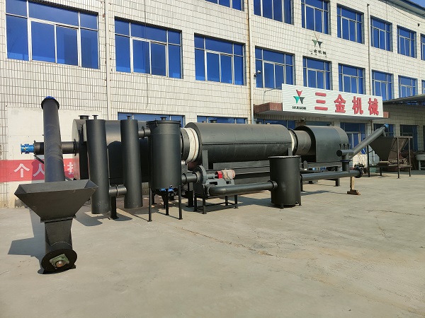 Wood chips continous carbonization furnace
