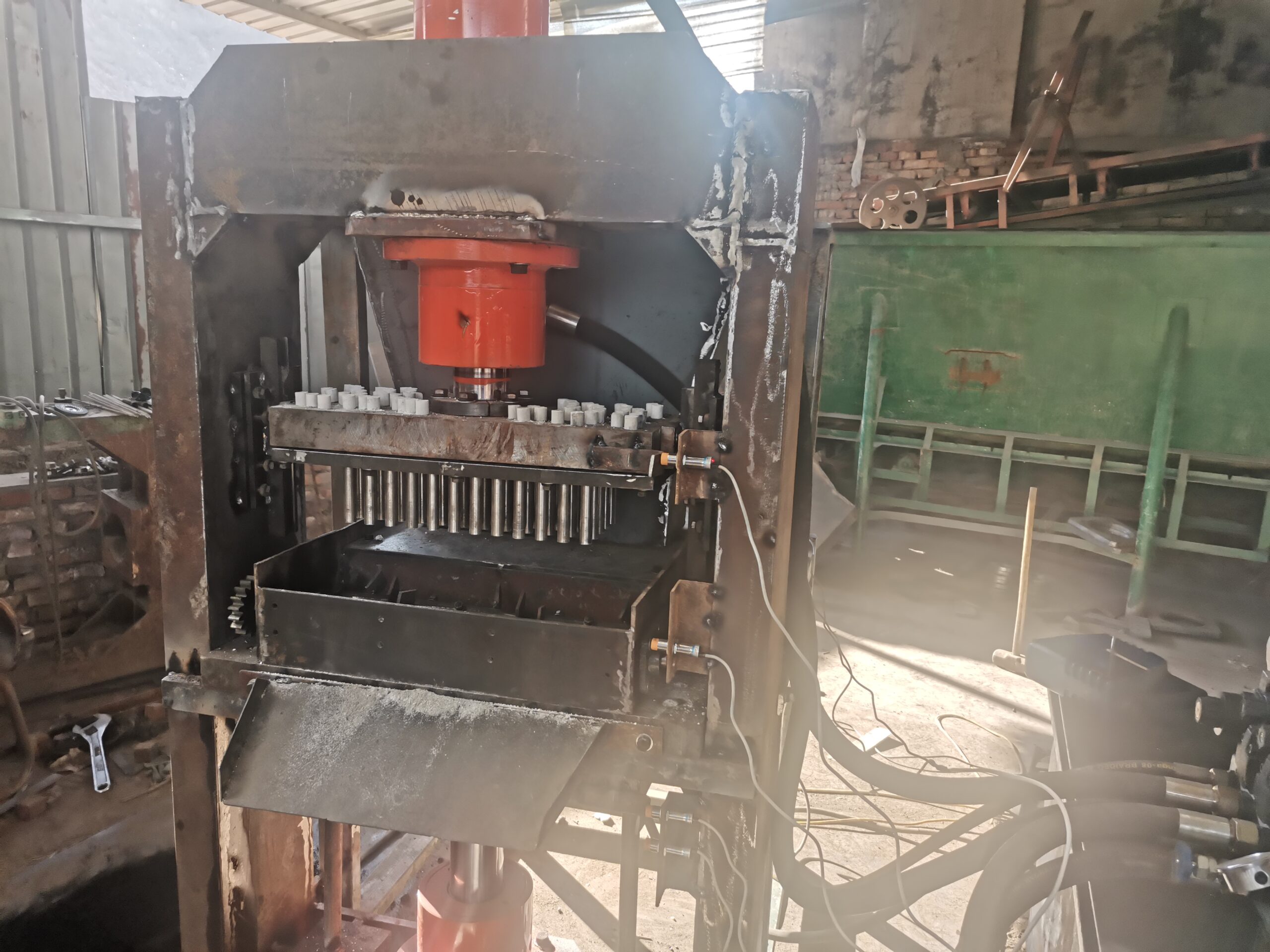 Charcoal briquetting machine