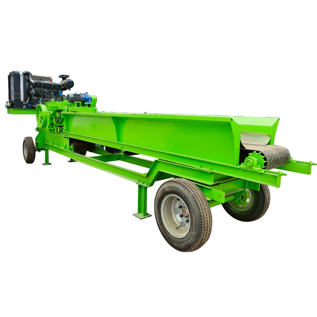 Agricultural waste pallet mobile chipper machine