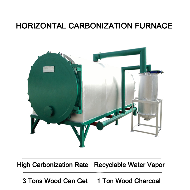 Horizontal Wood Charcoal Carbonization Furnace