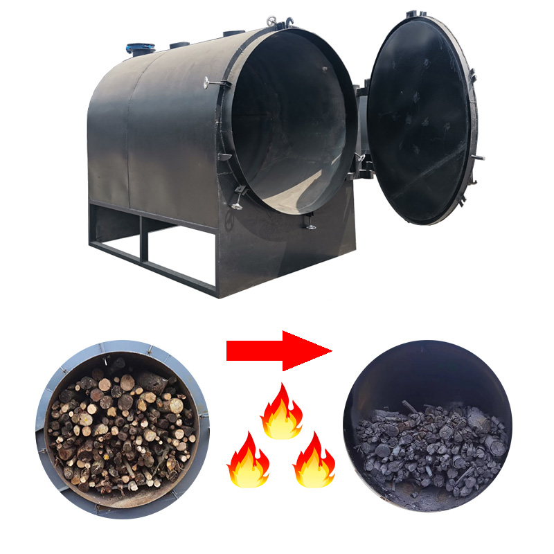 Small horizontal airflow carboniztaion furnace