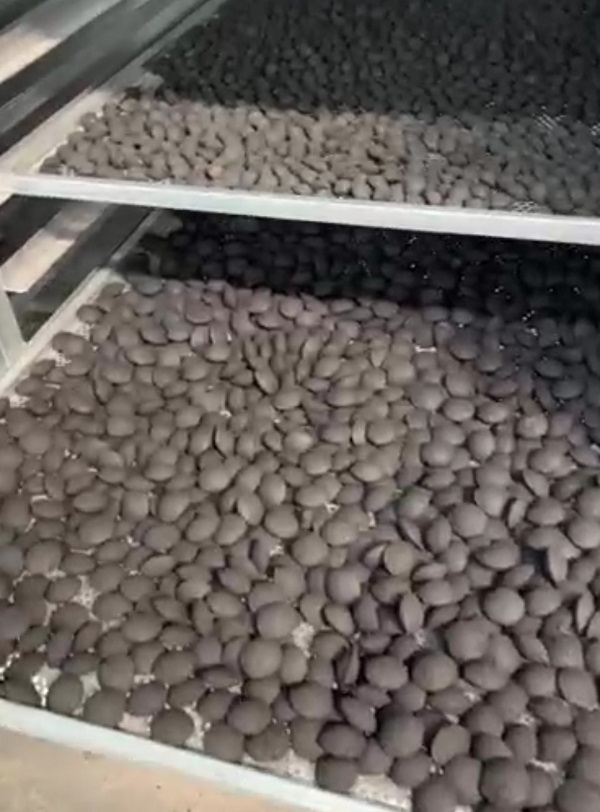 Standardized production ball shape charcoal